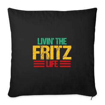 Fritz - Sofakissenbezug 45 x 45 cm - Schwarz - Vorne