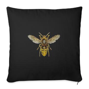 Hornisse Polygon Wespe Geschenk - Sofakissenbezug 45 x 45 cm - Schwarz - Vorne