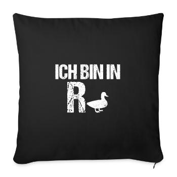 Pension de retraite des retraités Pension de retraite Duck - Housse de coussin décorative 45 x 45 cm - noir - Devant