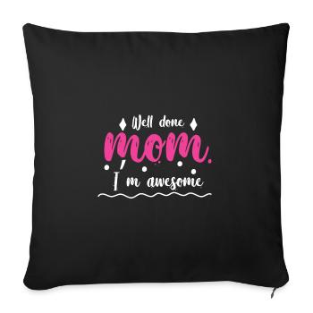 Mom Mother's Day Gift Idea Pregnant - Sofa pillowcase 17,3'' x 17,3'' (45 x 45 cm) - black - Front