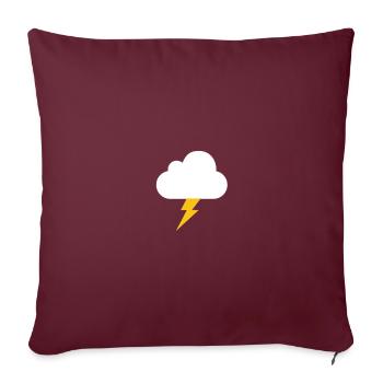 lightning - Sofa pillowcase 17,3'' x 17,3'' (45 x 45 cm) - burgundy - Front