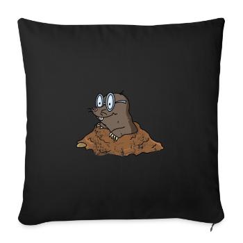 Retro vintage grunge style mole - Sofa pillowcase 17,3'' x 17,3'' (45 x 45 cm) - black - Front