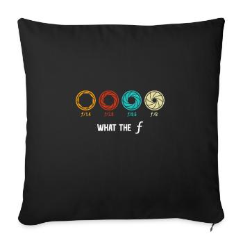 Photographie Appareil photo Objectif Focus Ce que le F - Housse de coussin décorative 45 x 45 cm - noir - Devant