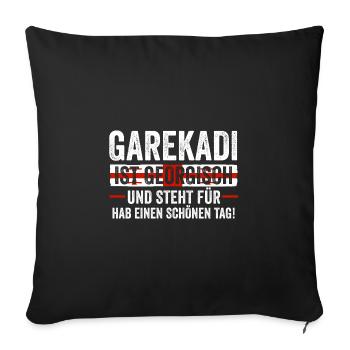 Géorgie géorgienne - Housse de coussin décorative 45 x 45 cm - noir - Devant