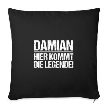 Prénom Damian - Housse de coussin décorative 45 x 45 cm - noir - Devant