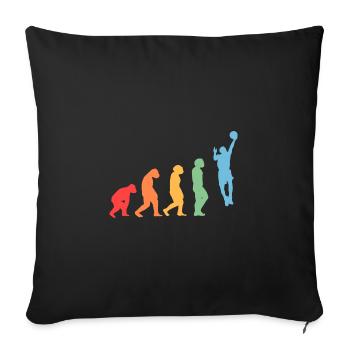 Basketball Players Evolution Basketball - Sofa pillowcase 17,3'' x 17,3'' (45 x 45 cm) - black - Front