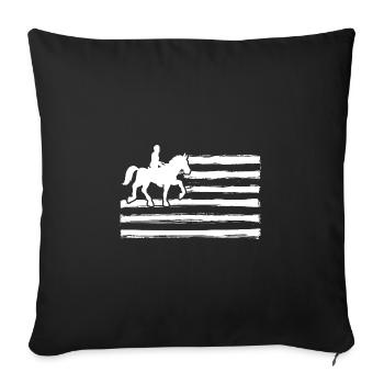 Cheval - Housse de coussin décorative 45 x 45 cm - noir - Devant