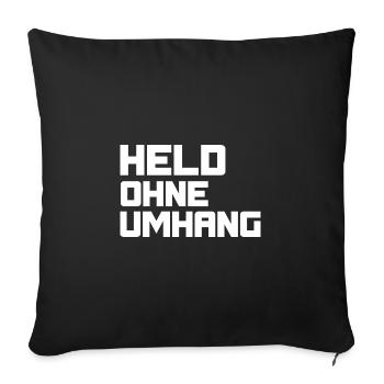 Héros sans cape - Housse de coussin décorative 45 x 45 cm - noir - Devant