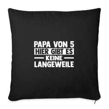 Dad of 5 children - Sofa pillowcase 17,3'' x 17,3'' (45 x 45 cm) - black - Front