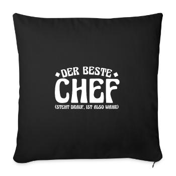 Teamleiter Chef Abschied - Sofakissenbezug 45 x 45 cm - Schwarz - Vorne