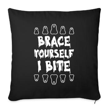Préparez-vous I dentiste - Housse de coussin décorative 45 x 45 cm - noir - Devant