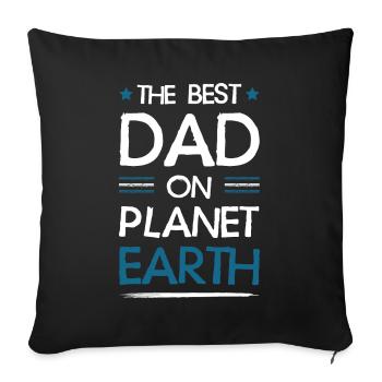 Meilleur papa disant papa papa - Housse de coussin décorative 45 x 45 cm - noir - Devant