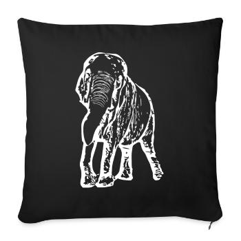 Elephant Baby Black - Sofa pillowcase 17,3'' x 17,3'' (45 x 45 cm) - black - Front