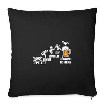 Soigné derrière l’armure des Romains - Housse de coussin décorative 45 x 45 cm - noir - Devant