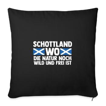 Scots Scottish Scotland - Sofa pillowcase 17,3'' x 17,3'' (45 x 45 cm) - black - Front