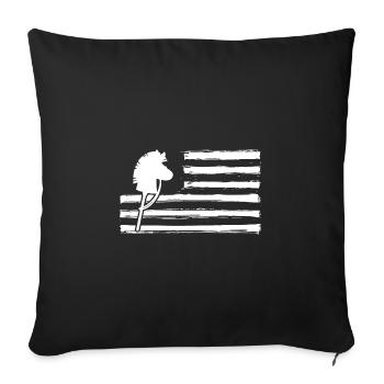 Hobby Horse Hobby Horsing - Sofa pillowcase 17,3'' x 17,3'' (45 x 45 cm) - black - Front