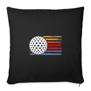 Golfers Golf - Sofa pillowcase 17,3'' x 17,3'' (45 x 45 cm) - black - Front