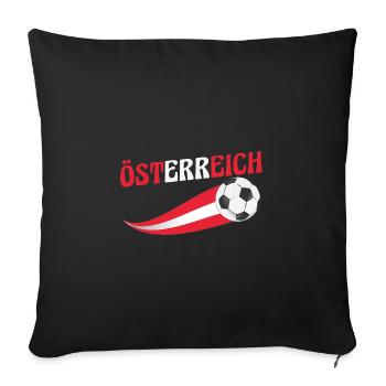 Austrians Austria - Sofa pillowcase 17,3'' x 17,3'' (45 x 45 cm) - black - Front