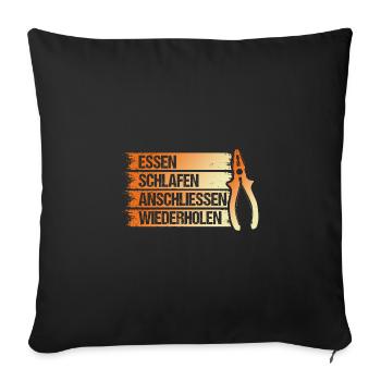 Master Electrician Electrical Engineer Electrician - Sofa pillowcase 17,3'' x 17,3'' (45 x 45 cm) - black - Front
