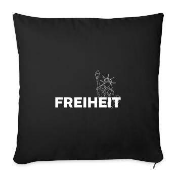 Liberté - Housse de coussin décorative 45 x 45 cm - noir - Devant