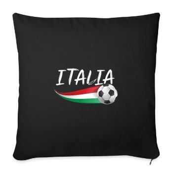 Italia Italian Italian Italy - Sofa pillowcase 17,3'' x 17,3'' (45 x 45 cm) - black - Front