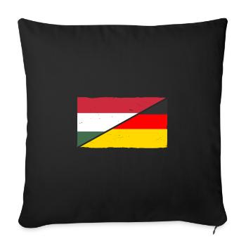 Magyars Allemagne Hongrie - Housse de coussin décorative 45 x 45 cm - noir - Devant