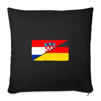 Kroaten Kroate Kroatin Hrvatska Deutschland Kroati - Sofakissenbezug 45 x 45 cm - Schwarz - Vorne