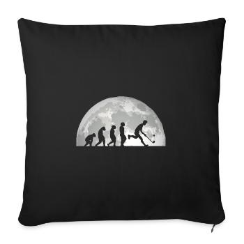 Joueurs de hockey sur gazon Evolution Hockey sur gazon - Housse de coussin décorative 45 x 45 cm - noir - Devant
