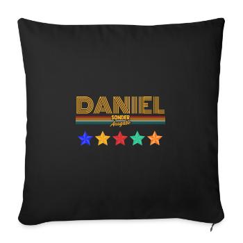 Daniel - Housse de coussin décorative 45 x 45 cm - noir - Devant