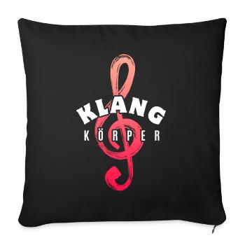 Klangkörper - Musik - Chor - Orchester - Dirigent - Sofakissenbezug 45 x 45 cm - Schwarz - Vorne