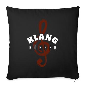 Klangkörper - Musik - Chor - Orchester - Dirigent - Sofakissenbezug 45 x 45 cm - Schwarz - Vorne