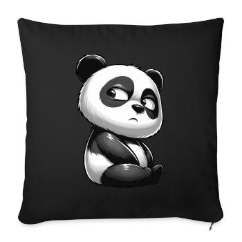 Skeptical Panda Cartoon Cute Doubt - Sofa pillowcase 17,3'' x 17,3'' (45 x 45 cm) - black - Front