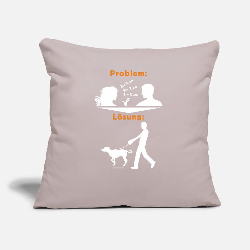 TD - Hunde Shirts - Problem Frau bla bla bla - Sofakissenbezug 45 x 45 cm