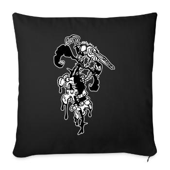 Gruselige Wespe - Sofakissenbezug 45 x 45 cm - Schwarz - Vorne