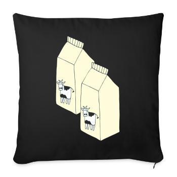 tetrapack milch - Sofakissenbezug 45 x 45 cm - Schwarz - Vorne