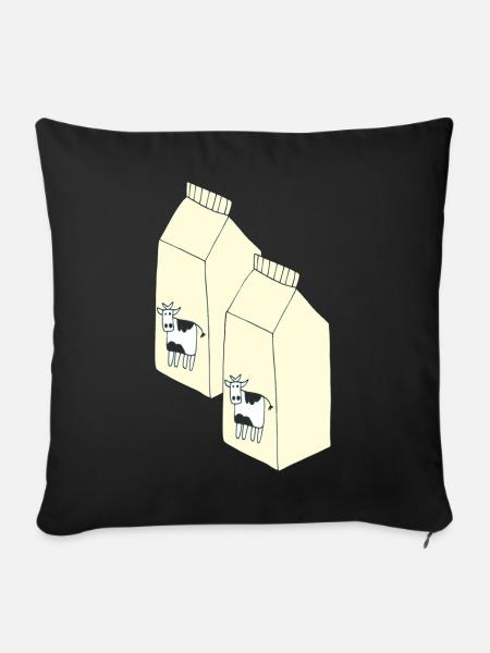 tetrapack milch - Sofakissenbezug 45 x 45 cm - Schwarz