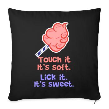 Sweet tooth Statement bonbons Bonbons Délicieux - Housse de coussin décorative 45 x 45 cm - noir - Devant