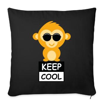 Affe - Keep Cool - Sofakissenbezug 45 x 45 cm - Schwarz - Vorne