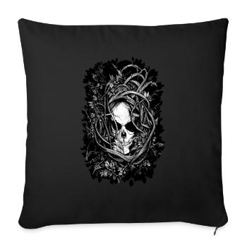 Quelque chose se cache dans la forêt - Housse de coussin décorative 45 x 45 cm - noir - Devant