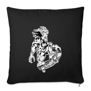 Patin - Housse de coussin décorative 45 x 45 cm - noir - Devant