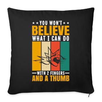 Bowling - Housse de coussin décorative 45 x 45 cm - noir - Devant