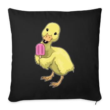 Popsicles au canard - Housse de coussin décorative 45 x 45 cm - noir - Devant