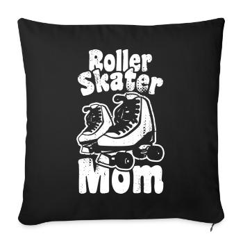 Roller Skater Mother - Sofa pillowcase 17,3'' x 17,3'' (45 x 45 cm) - black - Front