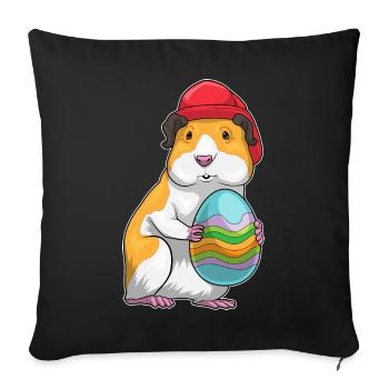 Brigade des pompiers de Pâques Cobayes - Housse de coussin décorative 45 x 45 cm - noir - Devant