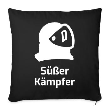 Kampfer - Sofakissenbezug 45 x 45 cm - Schwarz - Vorne