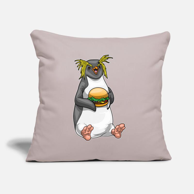 Pinguin Cheeseburger Sofakissenbezug 45 x 45 cm