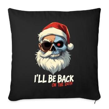 Terminator Santa be back presents - Sofa pillowcase 17,3'' x 17,3'' (45 x 45 cm) - black - Front