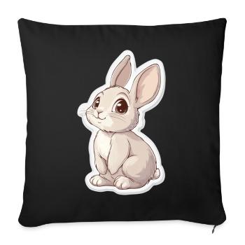 Hare - Sofa pillowcase 17,3'' x 17,3'' (45 x 45 cm) - black - Front