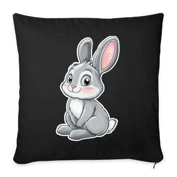 Hare - Sofa pillowcase 17,3'' x 17,3'' (45 x 45 cm) - black - Front