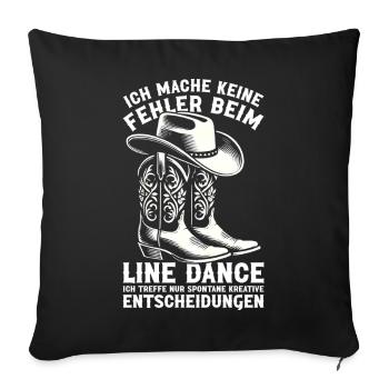 Line Dancing Cowboy Line Dancer Line Dance - Sofa pillowcase 17,3'' x 17,3'' (45 x 45 cm) - black - Front